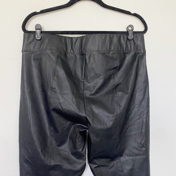 Old Navy Stevie High Rise Secret Slim Pants Skinny Faux Leather Black Size XL - Picture 9 of 11